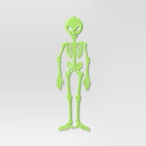60" 3D Jointed Alien Skeleton Halloween Decorative Prop Green - Hyde and EEK!